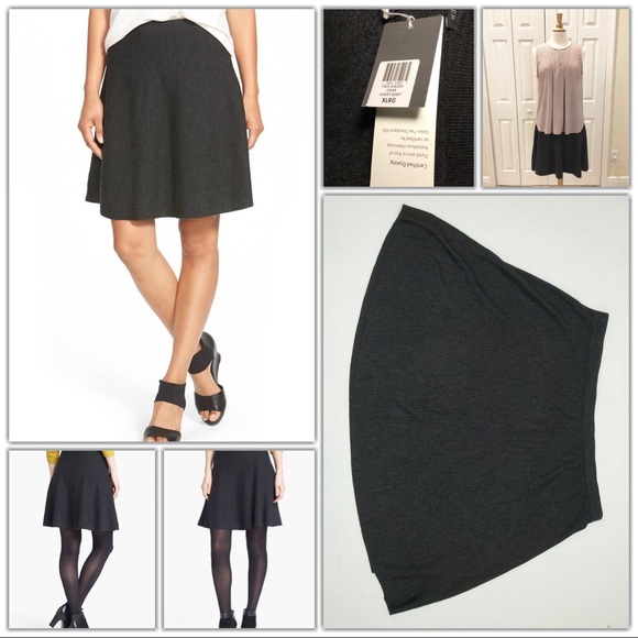 Eileen Fisher Dresses & Skirts - NEW Eileen Fisher Charcoal Gray Merino Wool Skirt